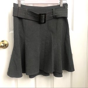 Grace Elements gray swing skater skirt with belt 8